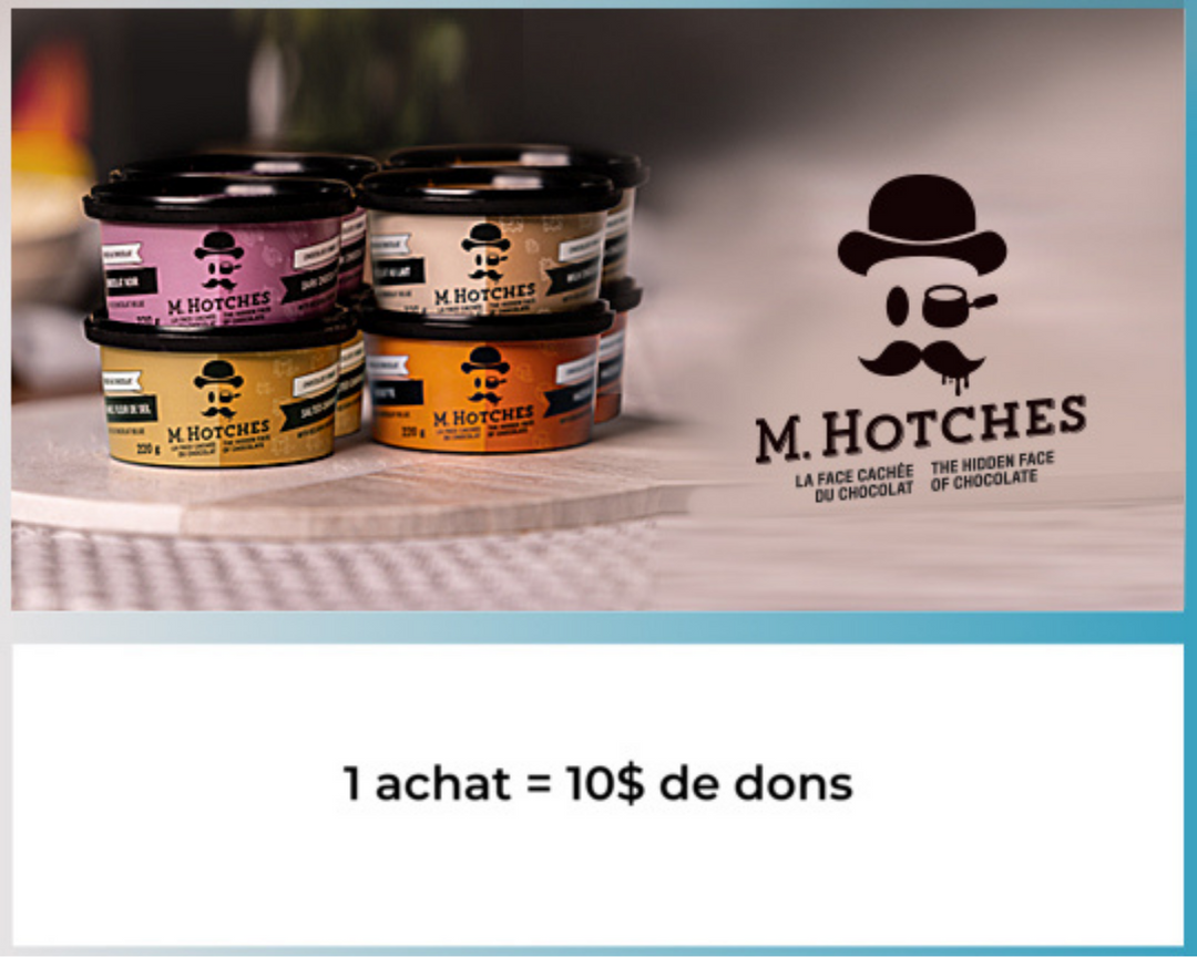 M.Hotches - M.Hotches - Panier de 8 fondues faites de chocolat belge
