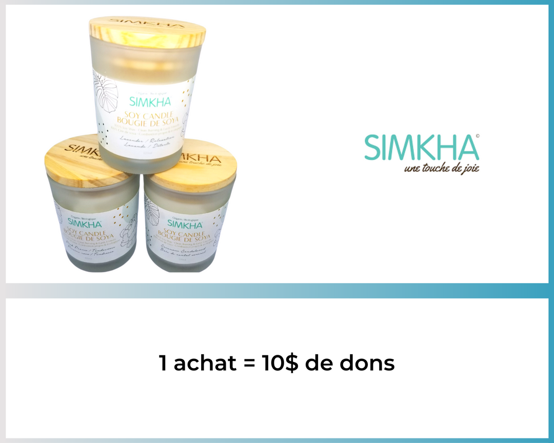 SIMKHA - Trio floral de bougie écologique