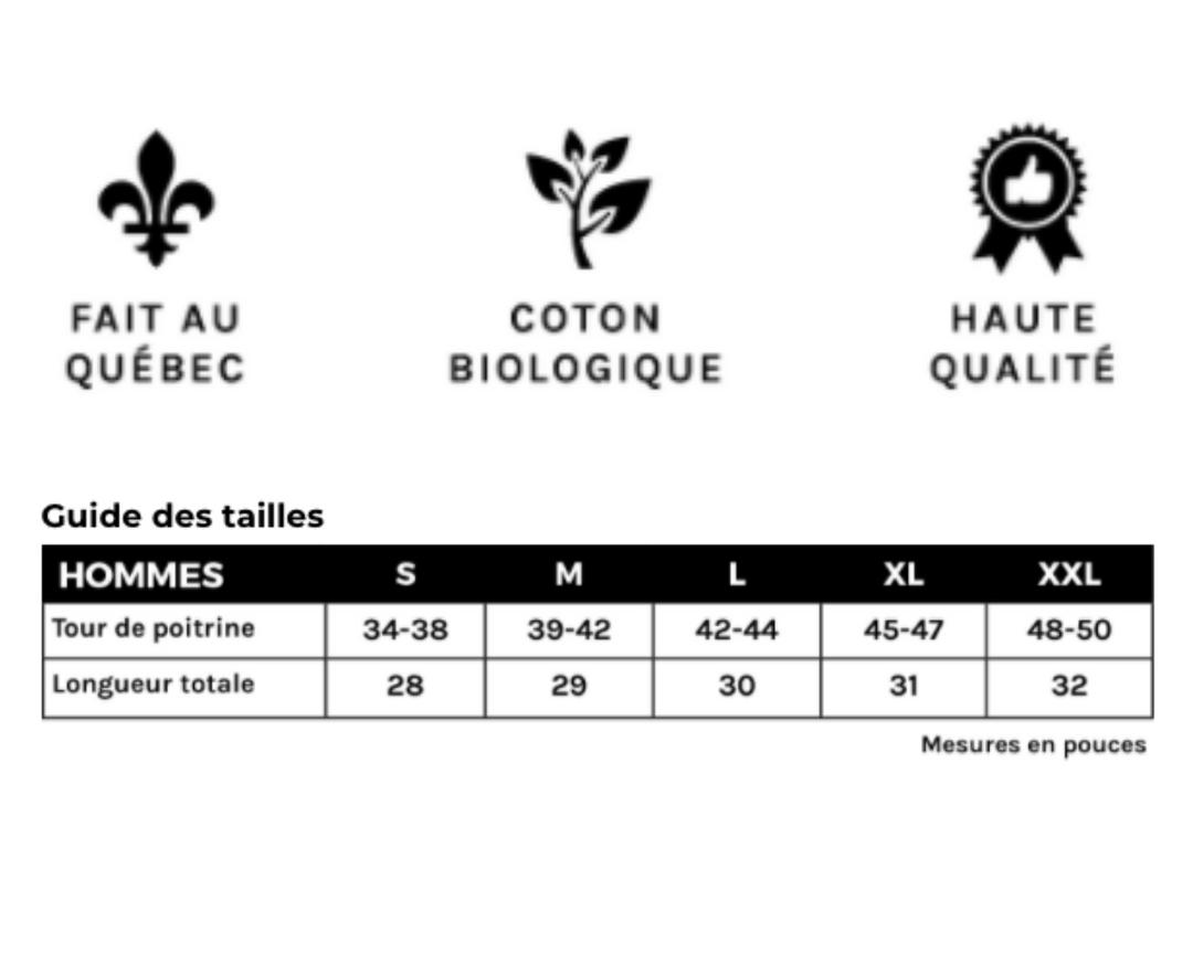 PLB - T-shirts pour hommes faits au Québec