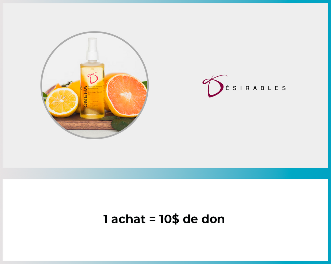 Désirables - Panier de 2 huiles de massage biologiques de 60ml