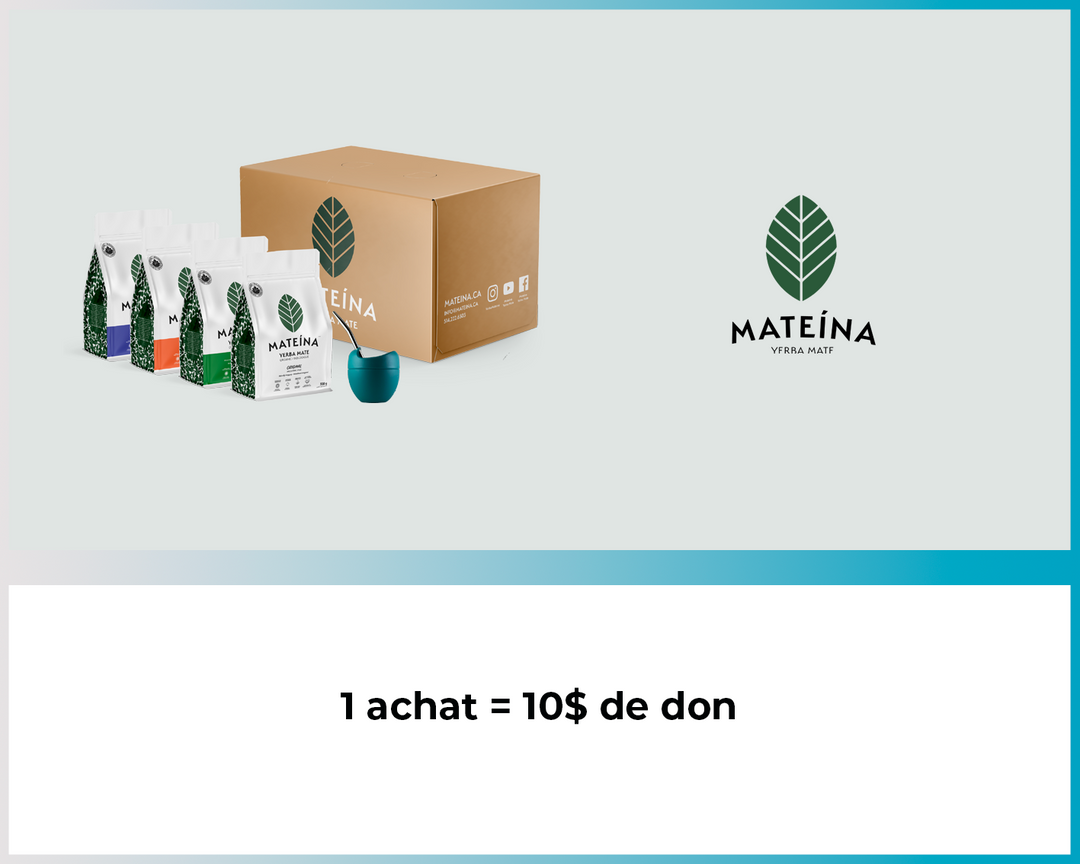 Mateína - Ensemble du Matero (1 gourde +1 bombilla + 4 saveurs de maté sec)
