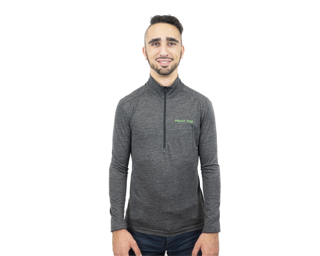Mount Trail - Chandail à manches longues 150 avec zip Homme ou Femme